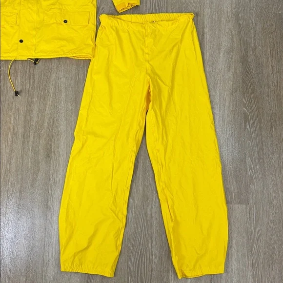 Helly Hansen PU Yellow Rain Suit Set Jacket & Pants Waterproof Fisherman Sailing - Picture 6 of 12